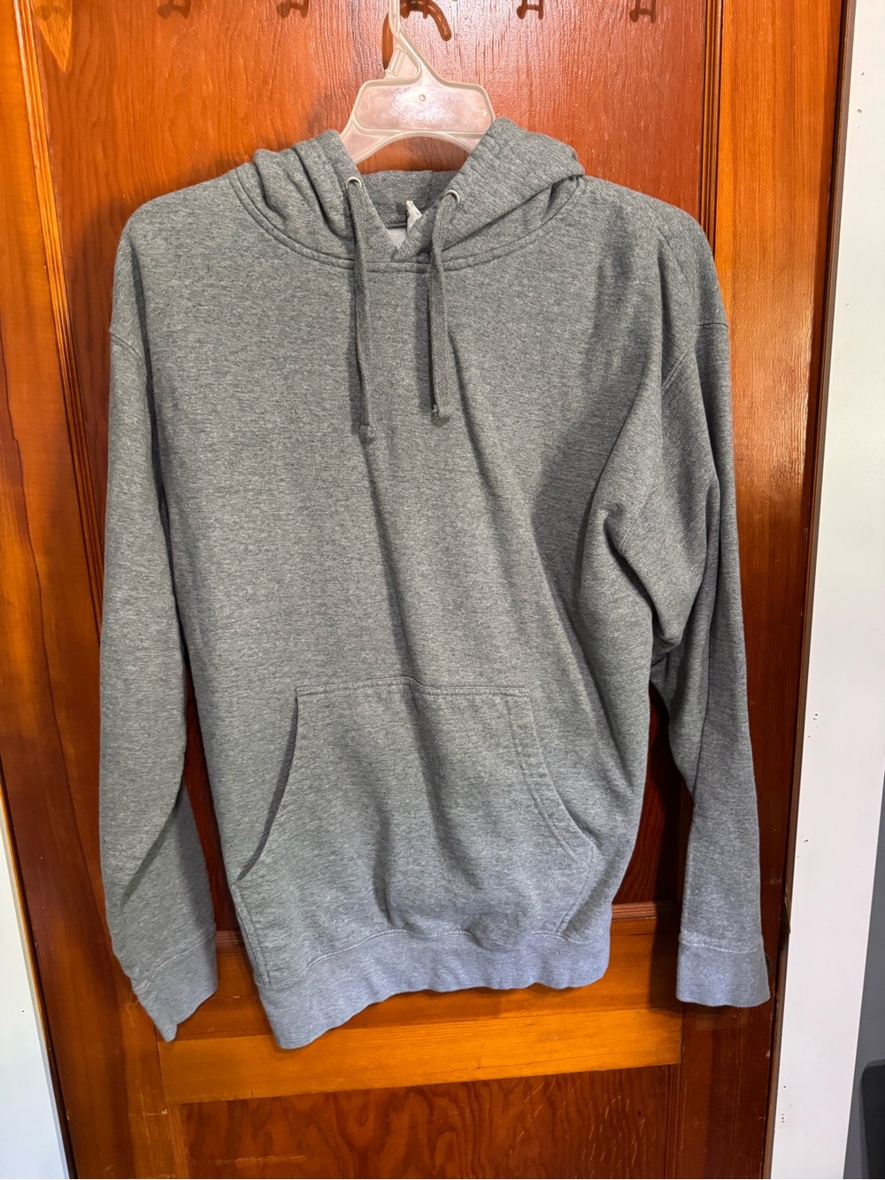 Men's Gray Pullover Hoodie Sweatshirt - Unbranded